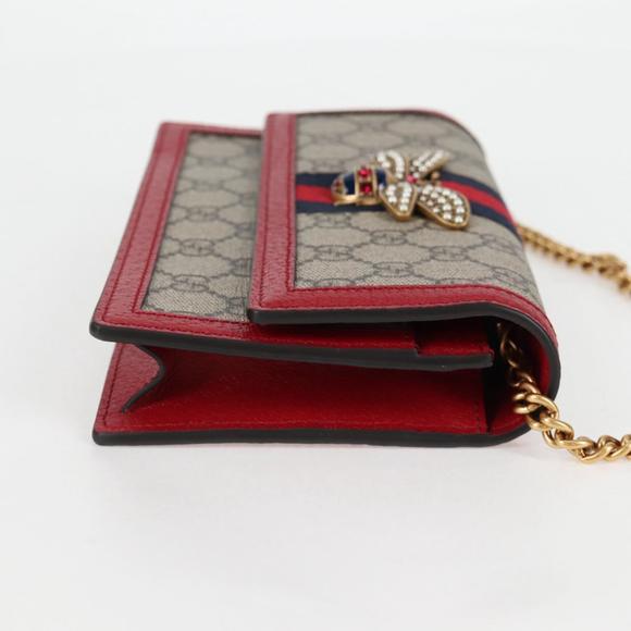 GUCCI GG Supreme Queen Margaret Wallet PVC Beige 476079 496334 Auth ac3848M - Picture 5 of 16
